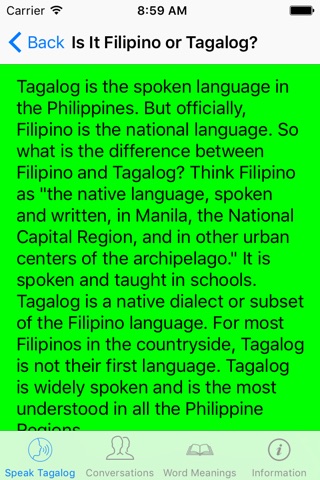 Speaking Tagalog is Fun screenshot 3