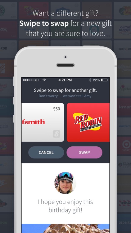 Swappable - Guilt-free gifting.  Buy, Give and Swap Gift Cards. screenshot-4