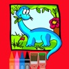 Dinosaur Coloring Book for Kids and kindergarten : Learn Fun How to Drawing Free Picture