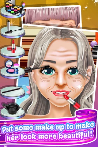 Grandma Salon Make-Up Spa Makeover Game for Free! screenshot 2