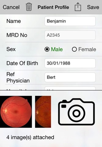 MII Ret Cam - Patient Profile screenshot 3