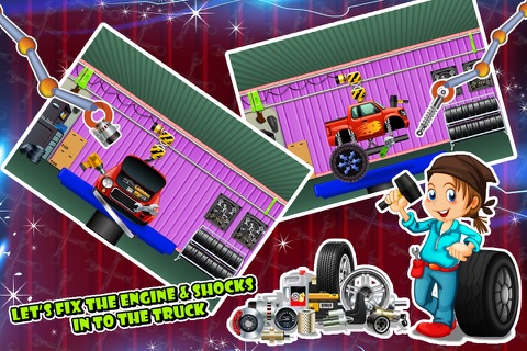 Monster Truck Builder - Build 4x4 vehicle in this crazy mechanic game for kids screenshot 2