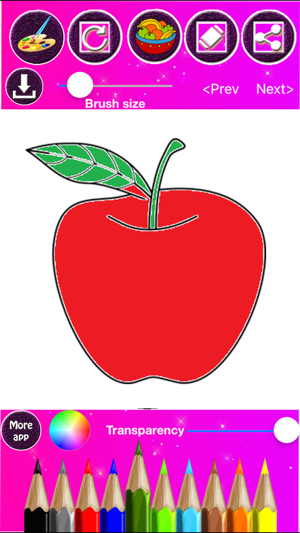 Fruit & Vegetables Coloring Drawing book For Toddler & Presc(圖5)-速報App