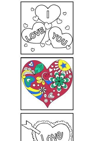 Interactive touch Coloring Book for Valentine's Day - Paint Studio for Adults and Love Couples All Free Pictures screenshot 3