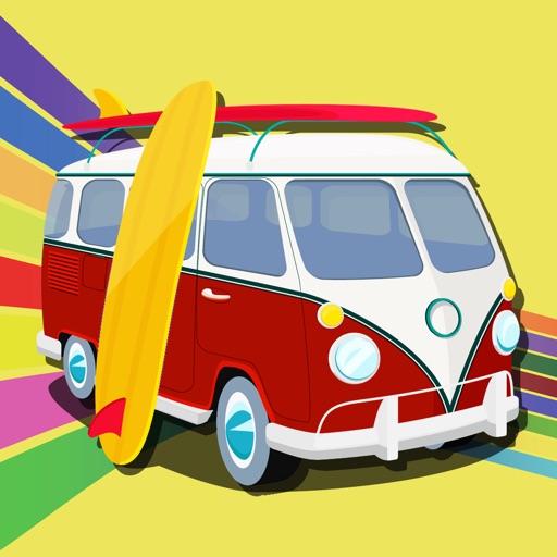 Hippie Monster Van Double Bounce - FREE - Obstacle Course Town Car Race Game icon