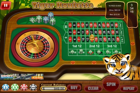 Tiger King Roulette - Play Free Vegas Powerup Machine Casino Game! screenshot 4