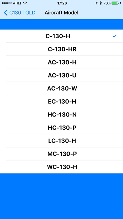 C130 TOLD Calculator: T56-A-15