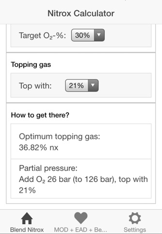 TKL Nitrox Calculator screenshot 2