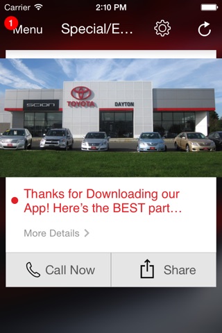 Dayton Toyota MLink screenshot 3