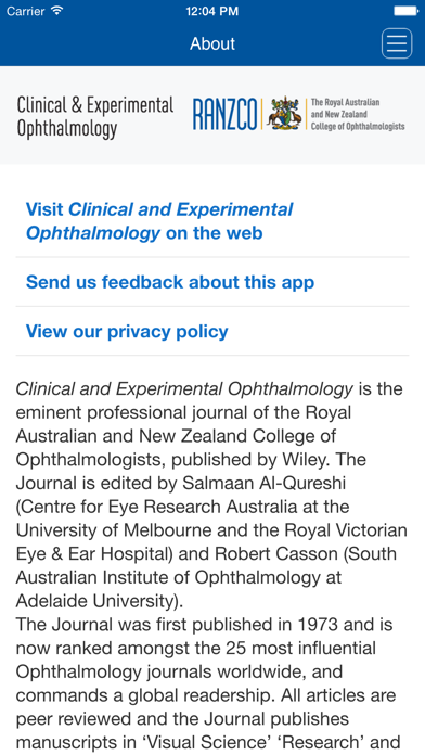 How to cancel & delete Clinical and Experimental Ophthalmology from iphone & ipad 3