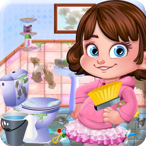 Bathroom Cleaning games for girls and kids iOS App