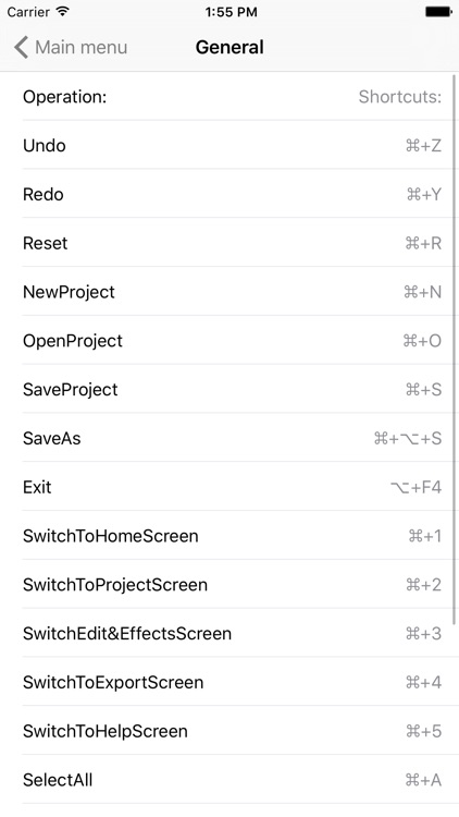 Shortcuts for HitFilm screenshot-4