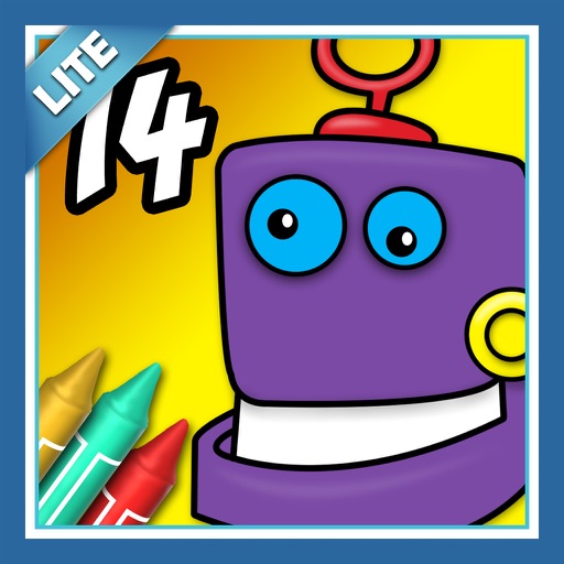 Coloring Book 14 Lite: Robots iOS App