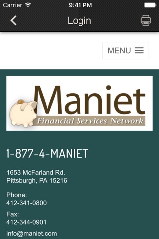 Maniet Financial Services screenshot 2