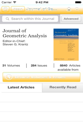 Journal of Geometric Analysis screenshot 3