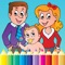 Family Coloring Book for kids and Preschool Toddler Drawing