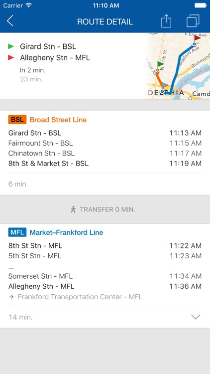 ezRide Philadelphia SEPTA - Transit Directions for Bus, Subway and Rail including Offline Planner screenshot-3