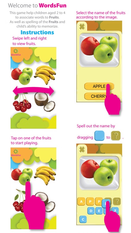 WordsFun - Fruits Words Match