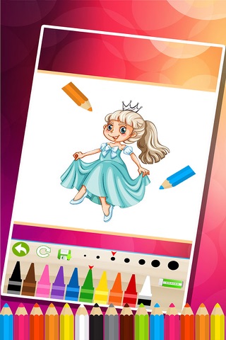 Princess Coloring Pages -  Painting Games for Kids screenshot 3