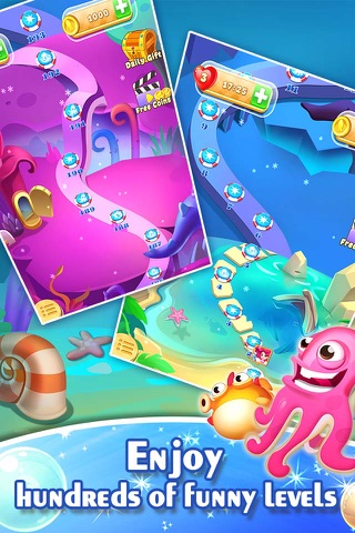 Pocket Mermaid - Pop bubble shooter game of crush happy birds inside world screenshot 2