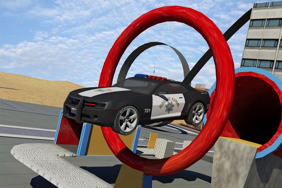 Police Driver Car Extreme racing Stunt Simulator screenshot 3