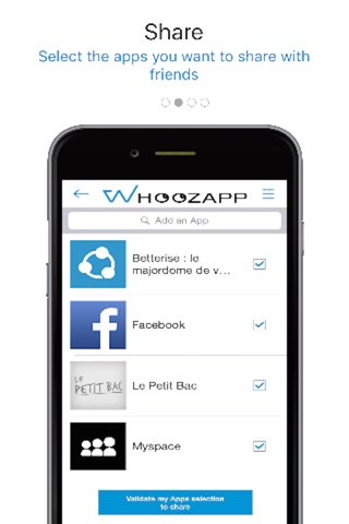 Whoozapp, 1er réseau social dédié aux apps screenshot 3