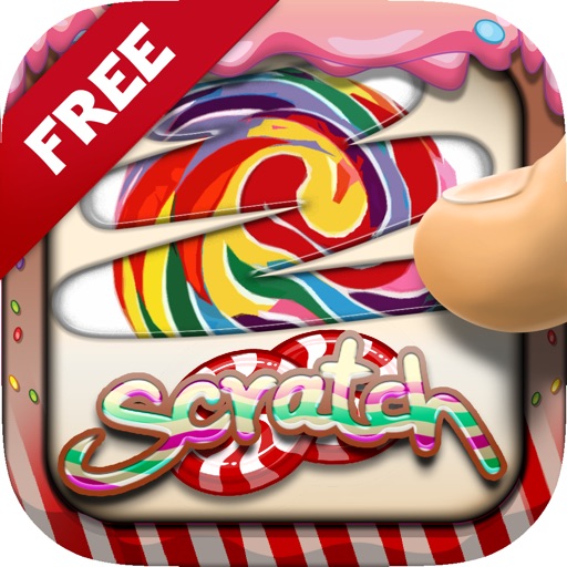 Scratch The Pic : Candy Trivia Photo Reveal Games Free icon