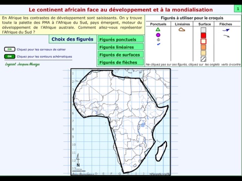 Croquis de géographie - Le continent africain face au développement et à la mondialisation screenshot 3