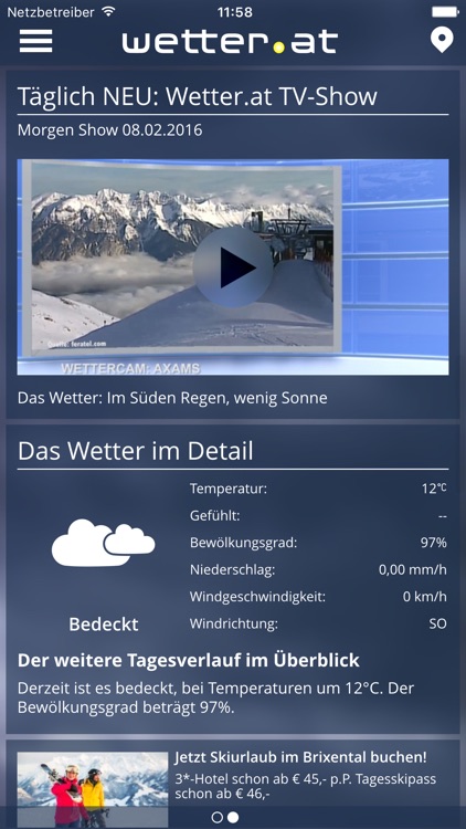 wetter.at – das aktuellste Wetter in Österreich