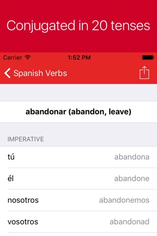 Spanish Verb Conjugator Pro screenshot 3