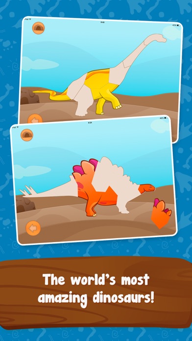 Dinosaur Builder - Preschool and Kindergarten Educational Dino Learning Shape Puzzle Adventure Game for Toddler Kids Explorers Screenshot 1