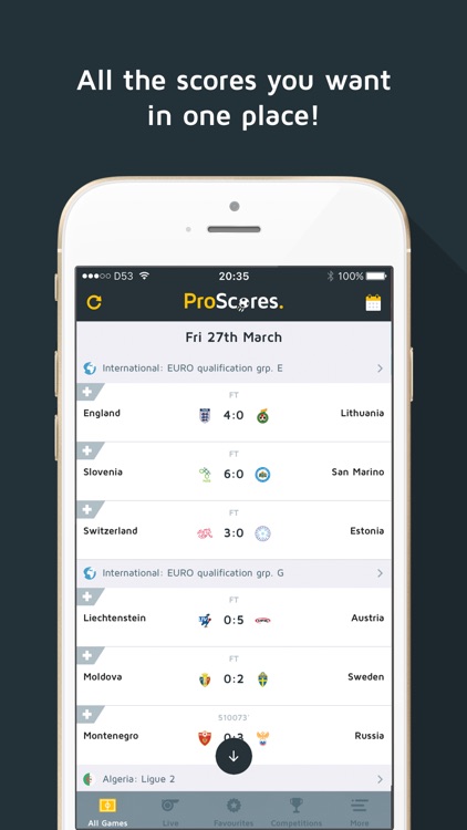 Live Football Scores, Fixtures & Results