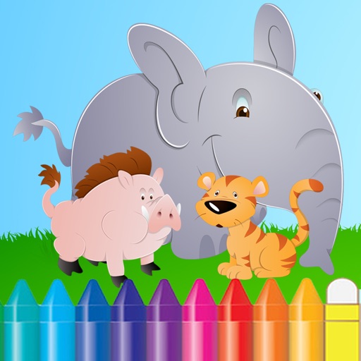 Animal Coloring Book for Kids and Preschool Toddler who Love Cute Pet Games for Free iOS App