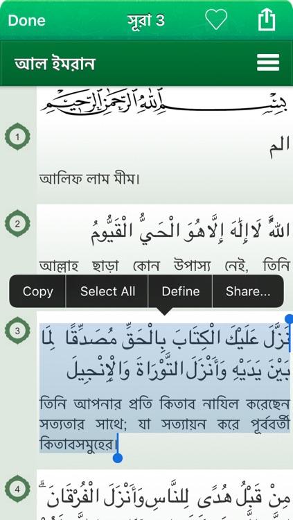Quran in Bangla / Bengali and in Arabic (Lite)