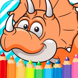 The Cute dinosaur Coloring book ( Drawing Pages ) 2 - Learning & Education Games  Free and Good For activities Kindergarten Kids App