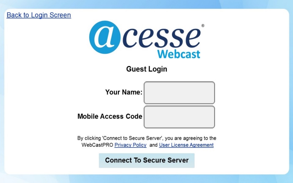 Acesse Webcast screenshot 2