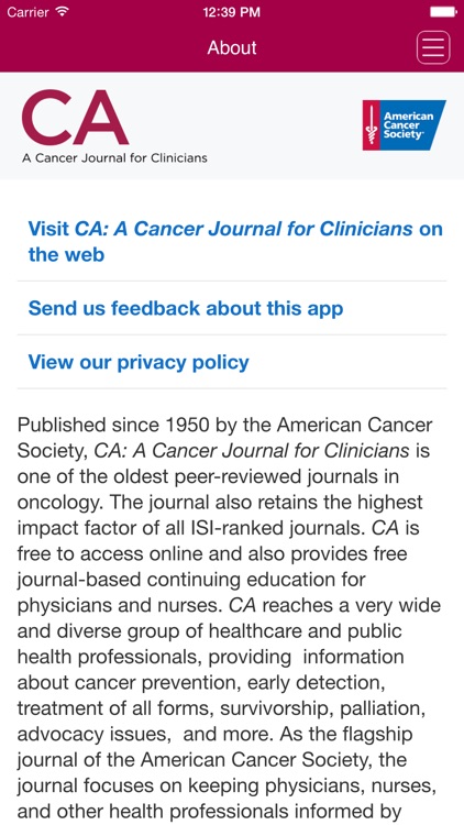 CA: A Cancer Journal for Clinicians