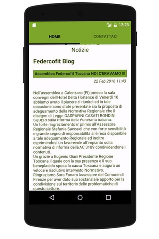 Federcofit screenshot 2
