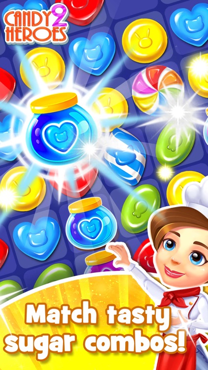 Candy Heroes 2 - Match kendall sugar and swipe cookie to hit goal