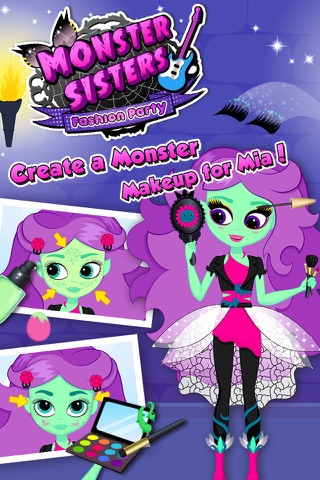 Monster Sisters Fashion Party - No Ads screenshot 4