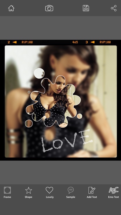 Layout shape on blur background, unique pic collage editor - Blur Collage Free