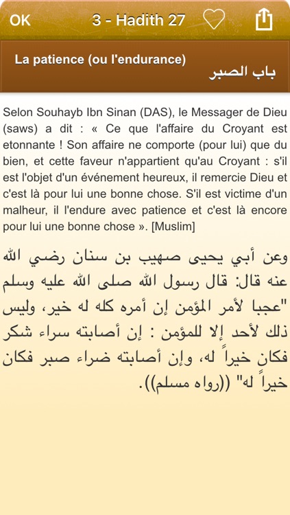 Riyad As-Salihin en Français et en Arabe - +2000 Hadiths et Citations du Coran - رياض الصالحين screenshot-3