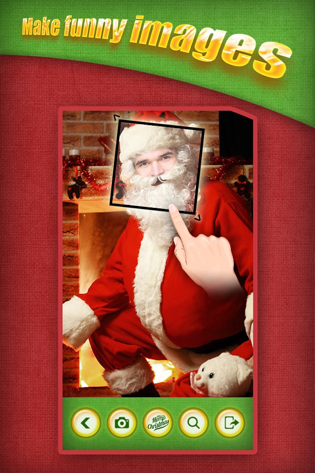 Christmas Face Photo Booth - Make your funny xmas pics with Santa Claus and Elf frames screenshot 3