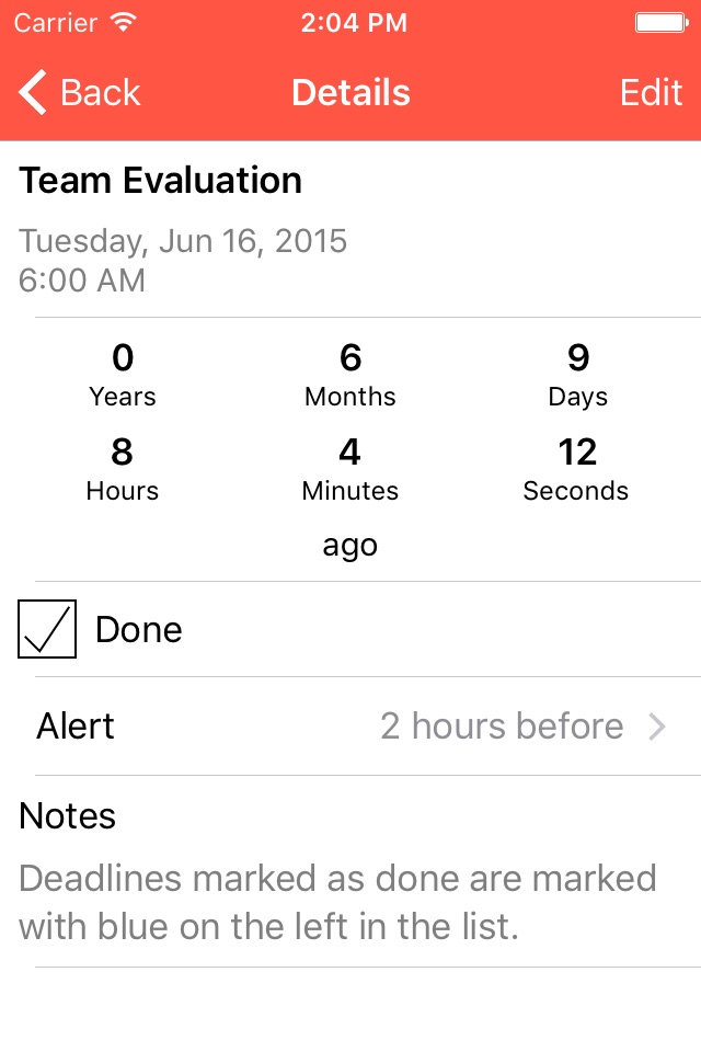 Deadline Tracker - Keep Track of Deadlines and Avoid Procrastination - with Alerts and Countdown screenshot 2
