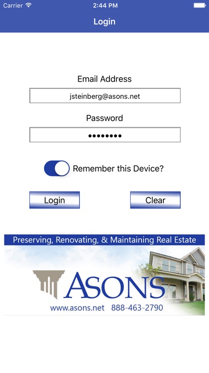 Asons Contractor Portal