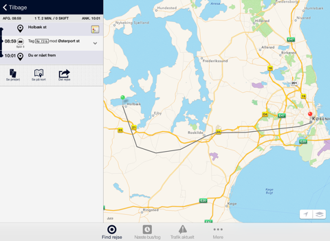 Rejseplanen til iPad screenshot 3