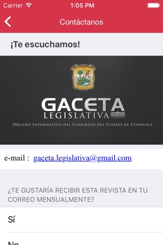 Gaceta Legislativa Coahuila screenshot 2