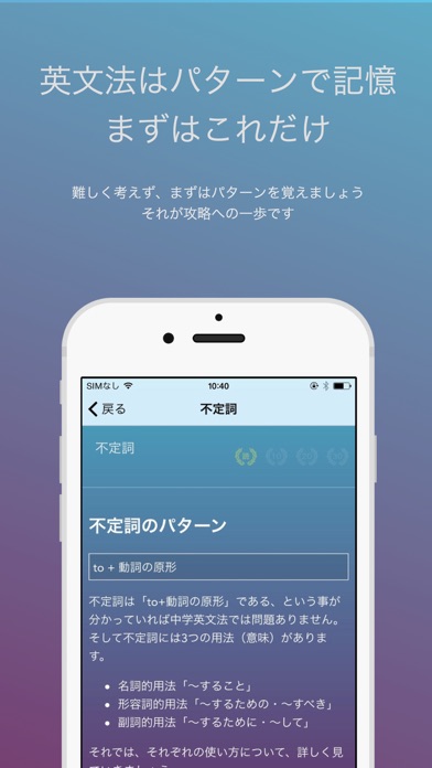 中学英文法総復習 パターンで覚える 瞬間英文法 Iphoneアプリ Applion