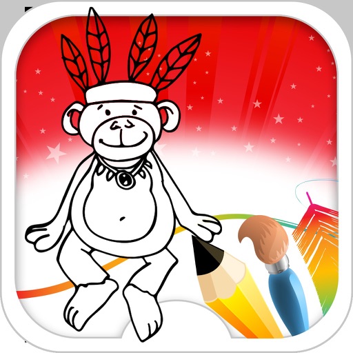 Animals Coloring Book and Surprise Icon
