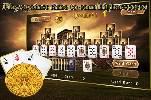 Mayan Pyramid Solitaire Paid-Temple of the Sun Gods screenshot 3